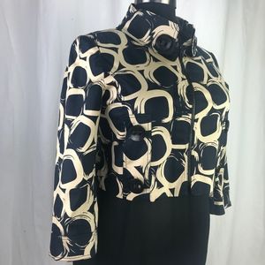 Grace Navy Blue and Cream Jacket Size 12